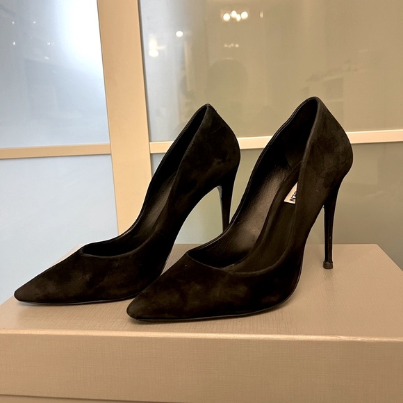 Steve Madden suede black pumps 38 / 8 - Picture 7 of 8